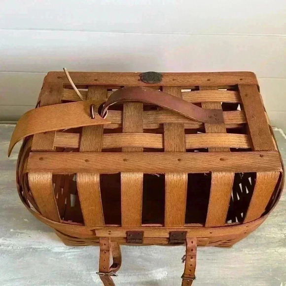 BICYCLE PET BASKET PETERBORO BASKET CO. 150 YEAR ANNIVERSARY RARE - Picture 4 of 10